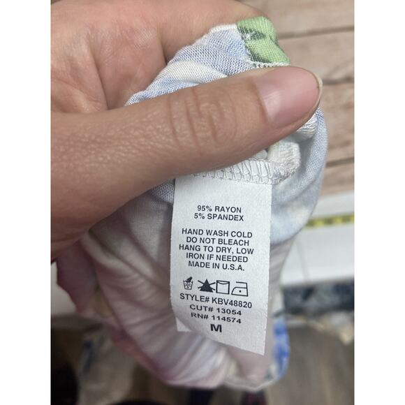 Pleione Womens Tank Top Size Medium Sleeveless Blue Floral New NWT Shirt Casual - Picture 5 of 10